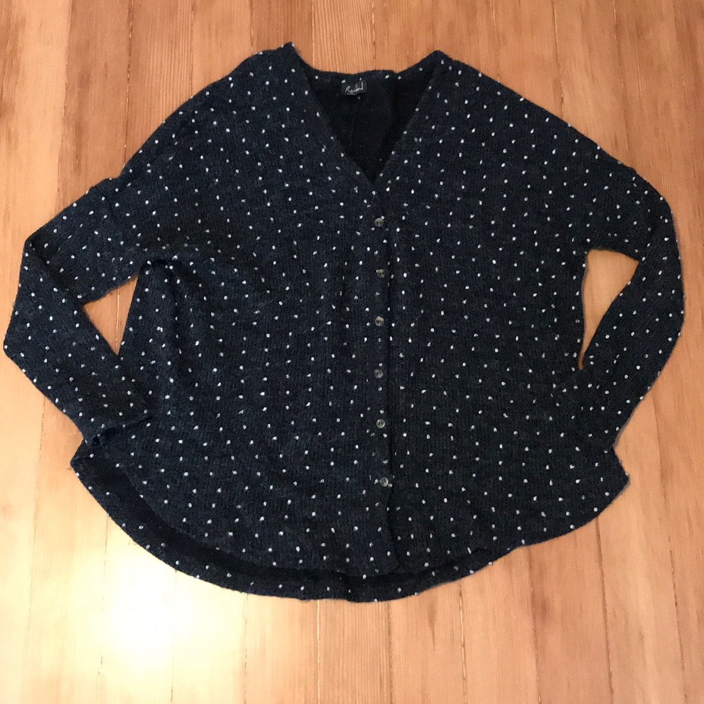 Button up light weight sweater top
